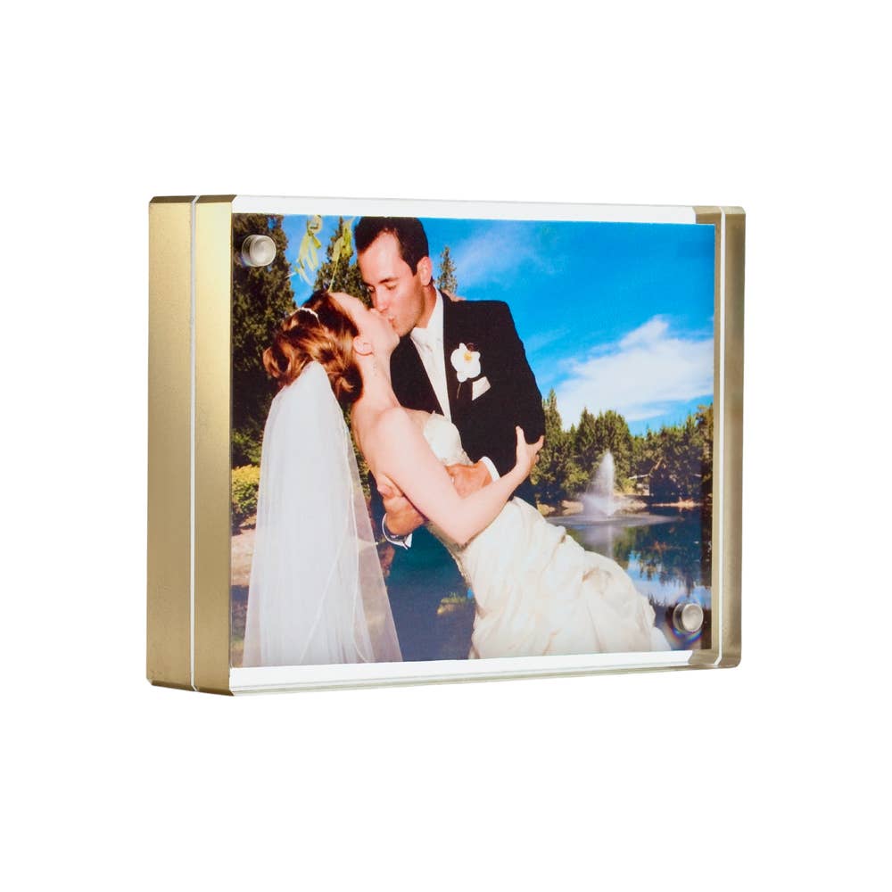 Glitzy Gold Color Edge Magnet Frame - 5 Sizes