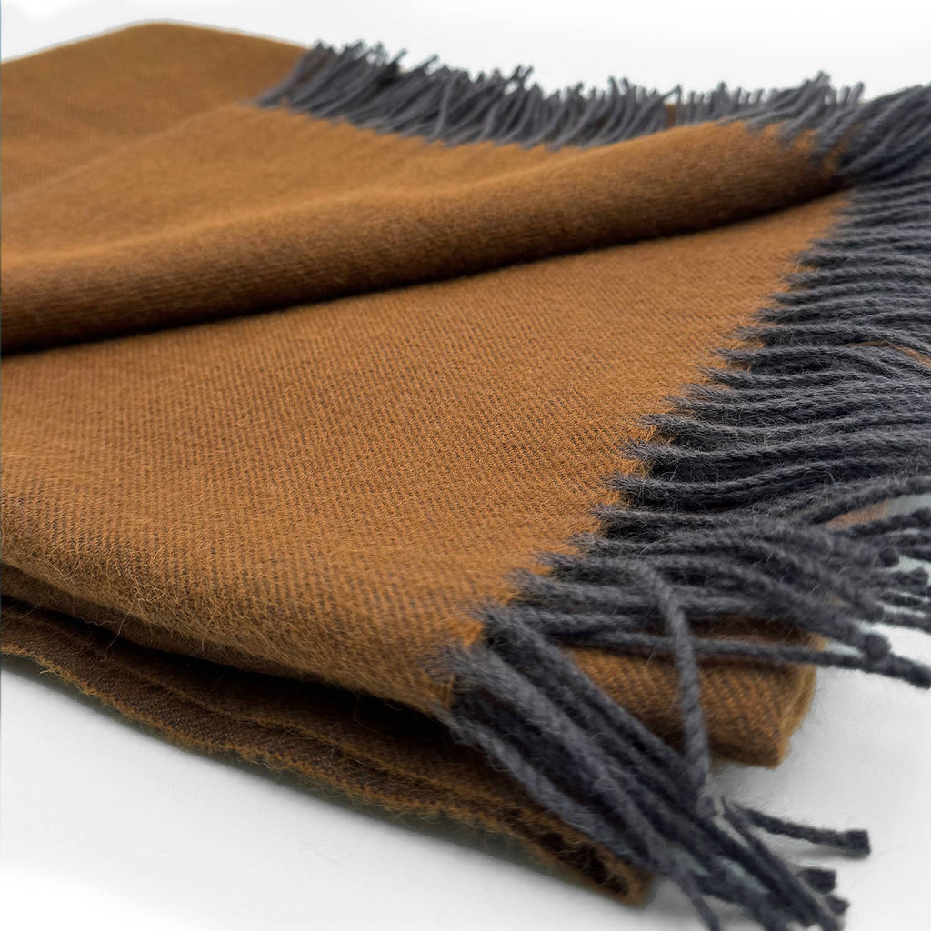 NEW! 100% Baby Alpaca Throw - Tapenade