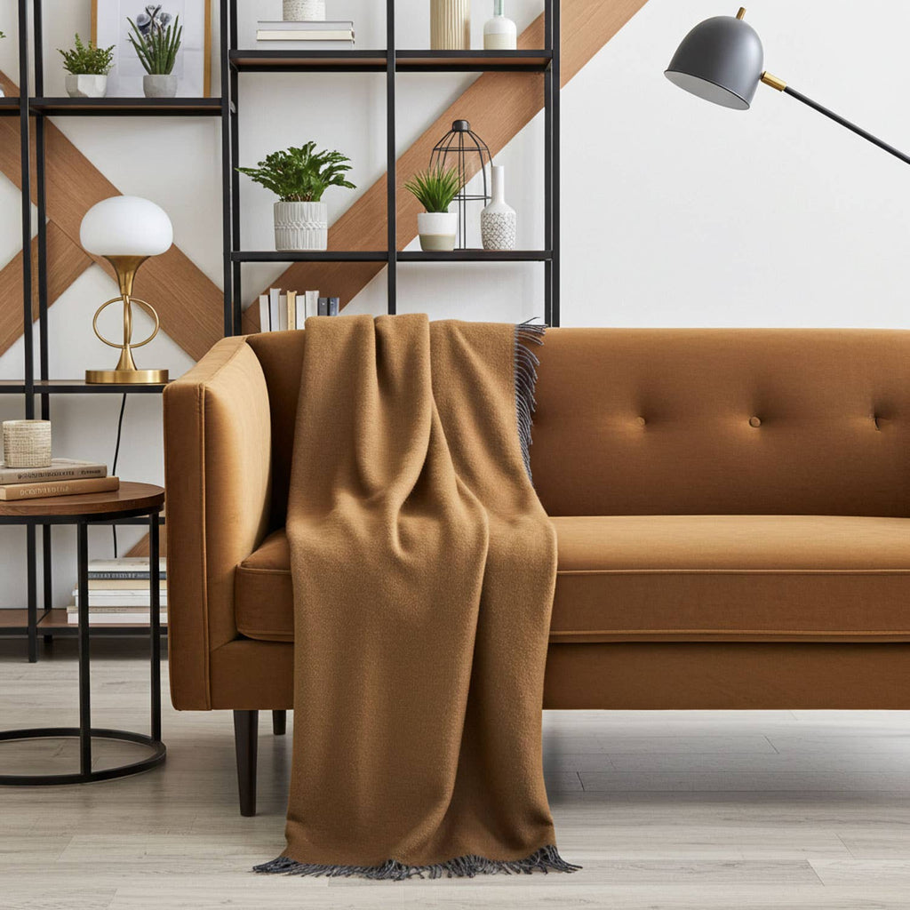 NEW! 100% Baby Alpaca Throw - Tapenade