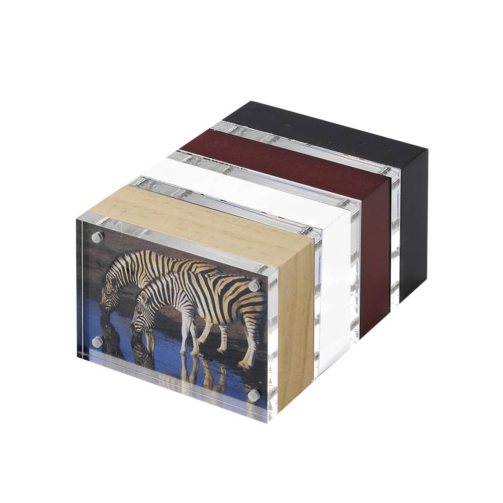 Wood Back Magnet Frame - Natural, Black, Mahogany, White