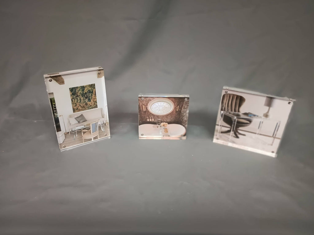 Acrylic Freestanding Double Sided Frameless Plexiglas Stand