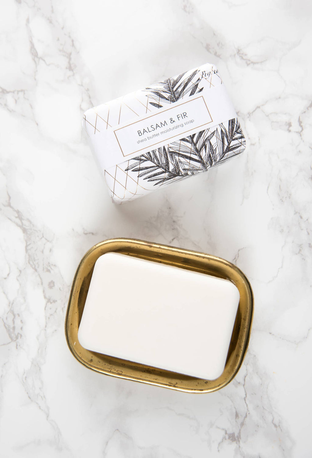 Balsam & Fir Shea Butter Soap in Goldleaf Design