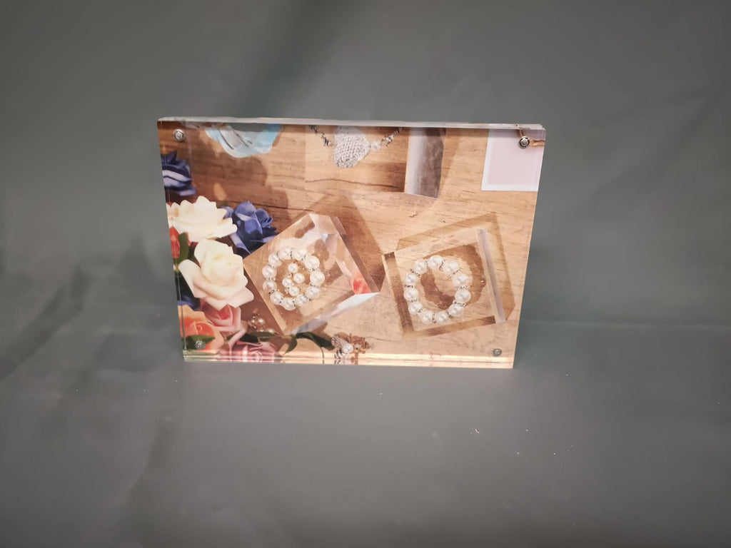 Acrylic Freestanding Double Sided Frameless Plexiglas Stand