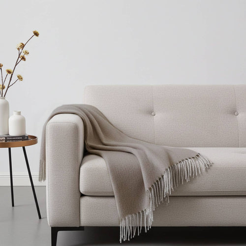 100% Baby Alpaca Throw - Hazelnut