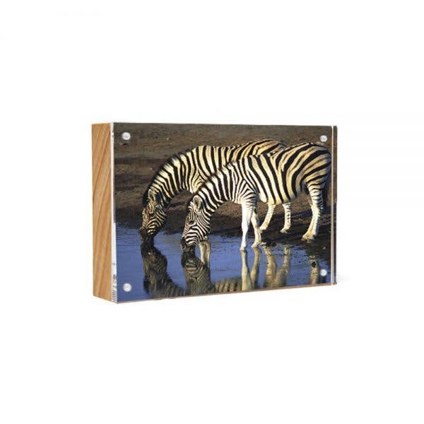 Wood Back Magnet Frame - Natural, Black, Mahogany, White