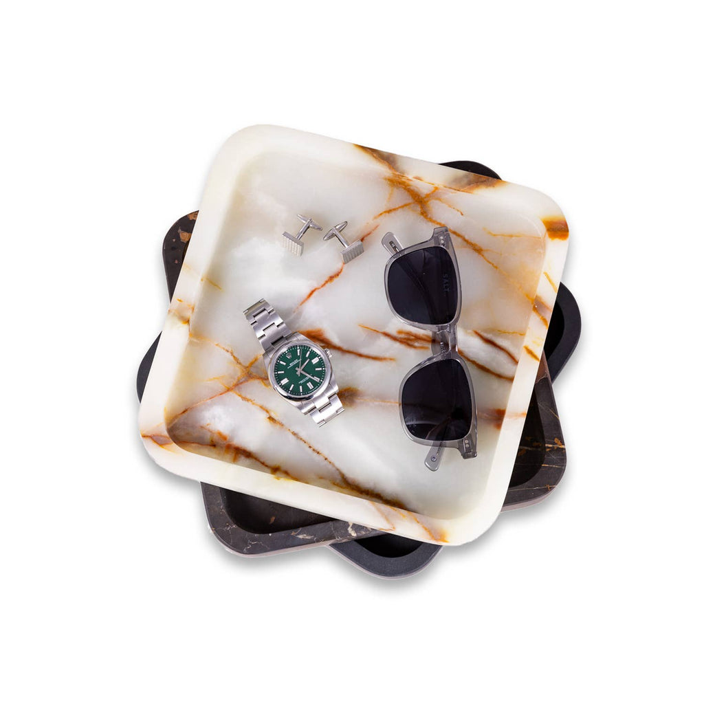 Robbie Genuine Marble Tray and Catch-All