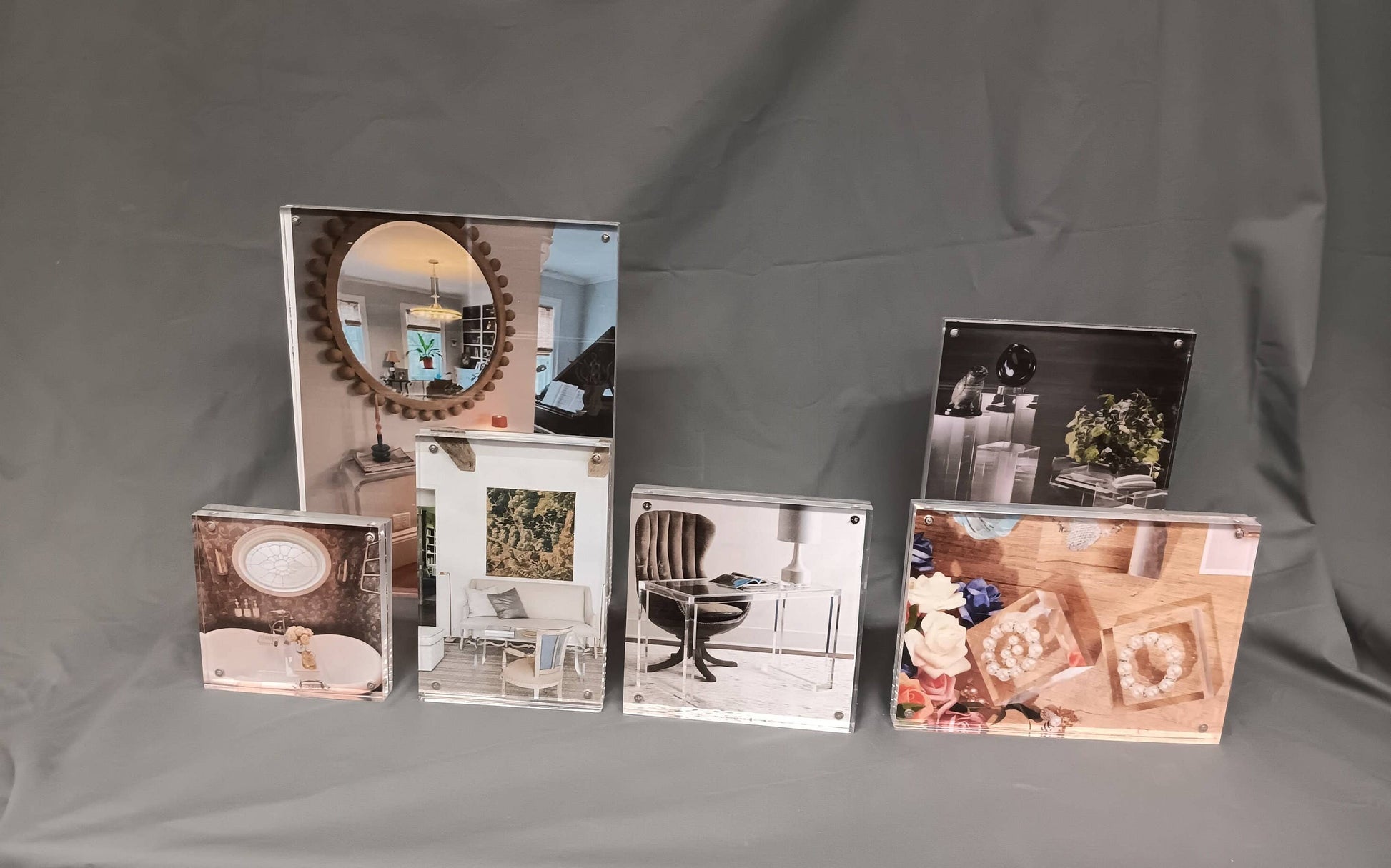 Acrylic Freestanding Double Sided Frameless Plexiglas Stand