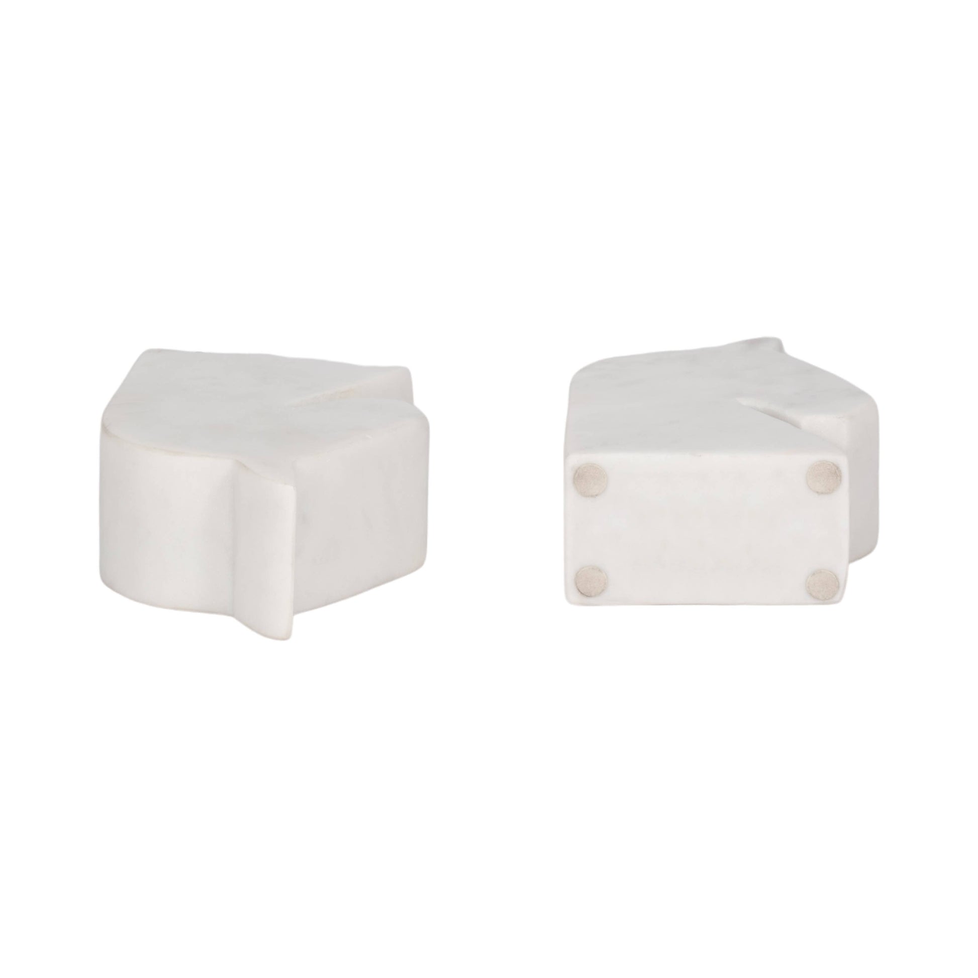 Bookends Set of 2 - White Marble Majestic Horse Head, 6 in.