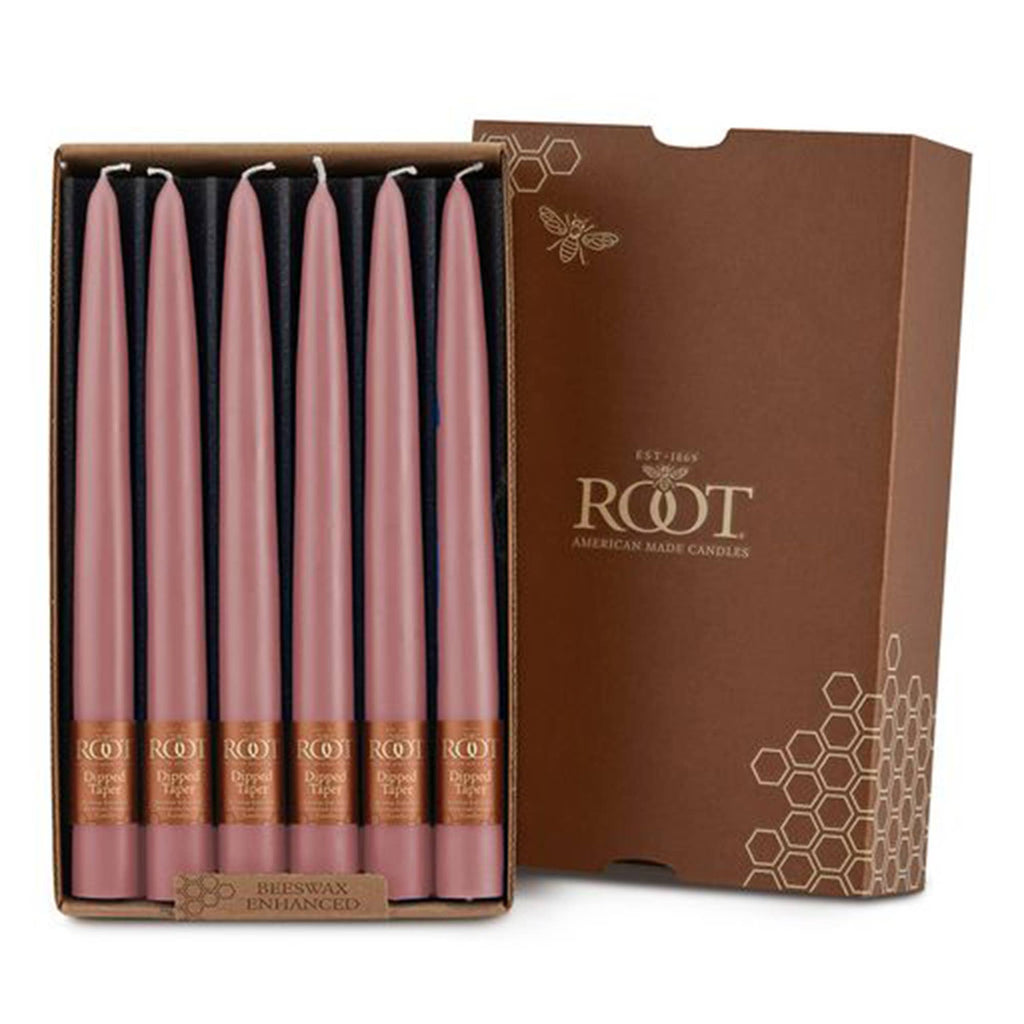 Root Hand Dipped Taper Candles Box Of 12