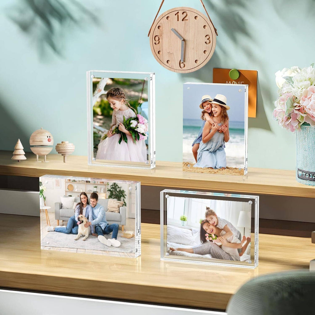 Acrylic Freestanding Double Sided Frameless Plexiglas Stand