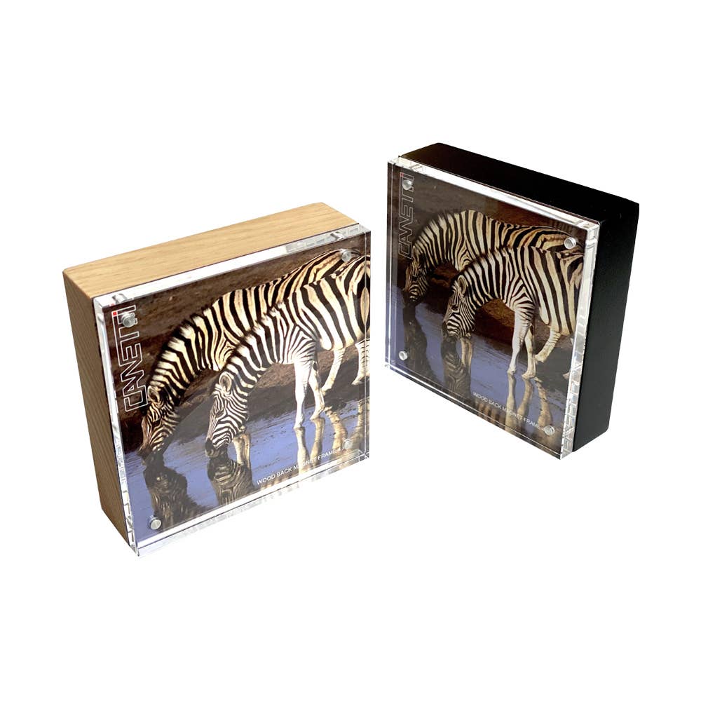 Wood Back Magnet Frame - Natural, Black, Mahogany, White