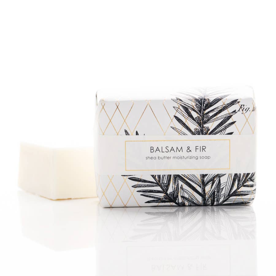 Balsam & Fir Shea Butter Soap in Goldleaf Design