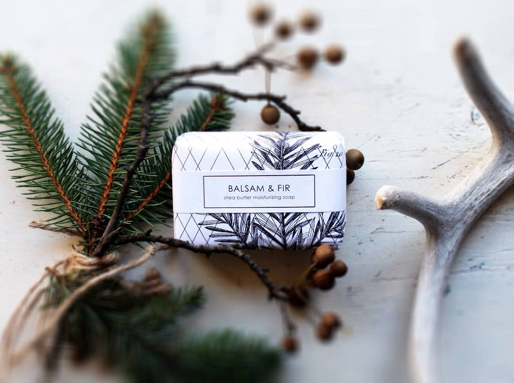 Balsam & Fir Shea Butter Soap in Goldleaf Design