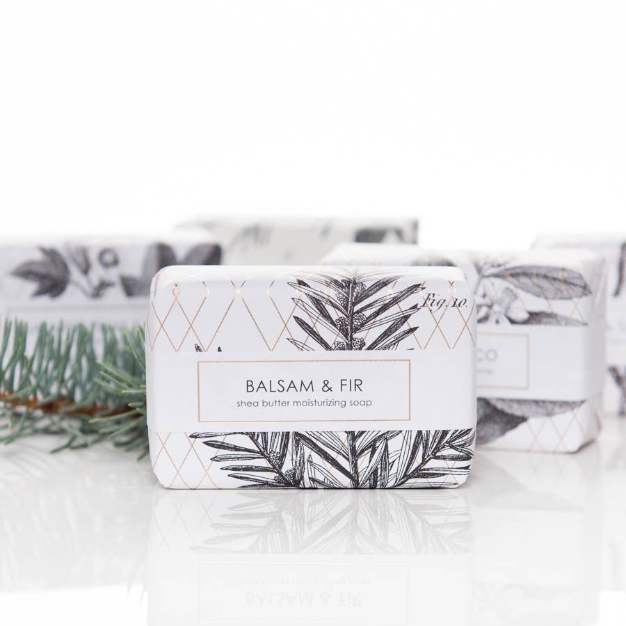 Balsam & Fir Shea Butter Soap in Goldleaf Design